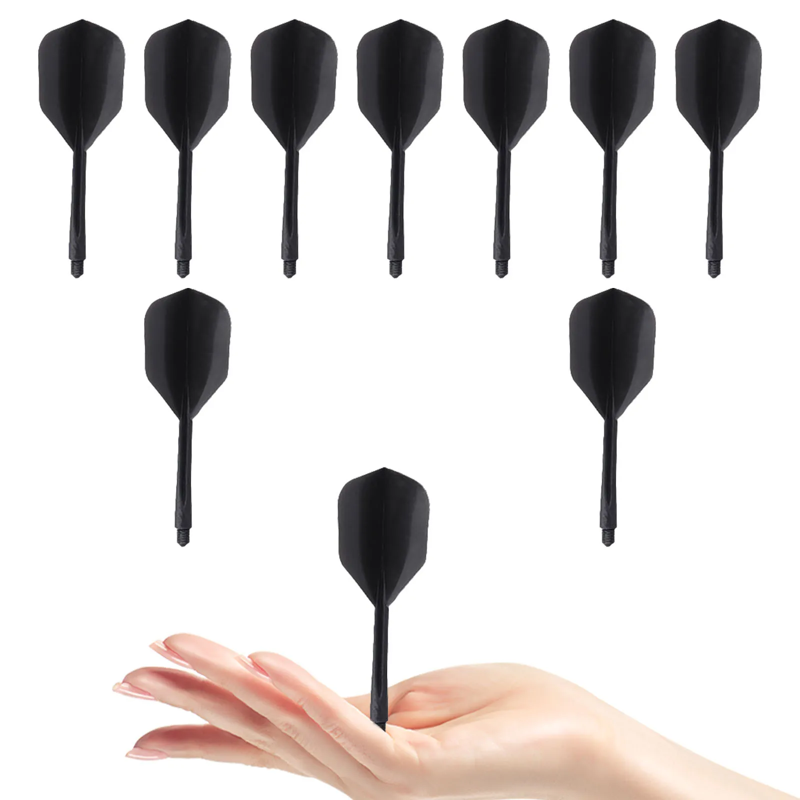 

10Pcs Plastic Dart Flights Shafts Replacement Reinforced Cone Locking Hole Durable Accessories for Professional Indoor Outdoor