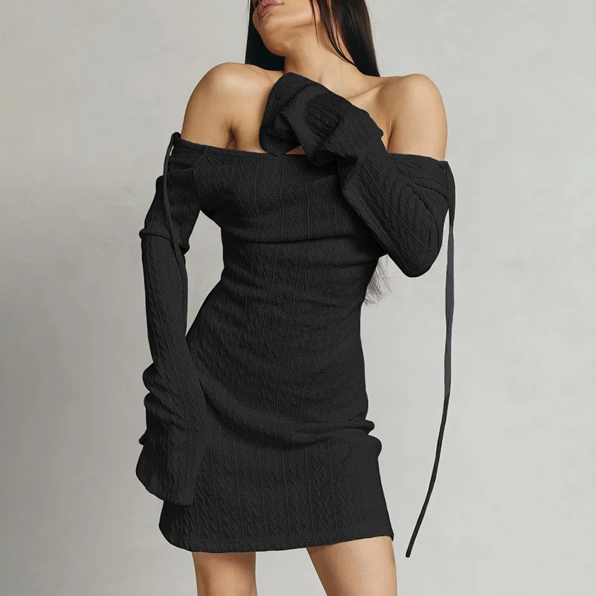 2024 Winter New Fashion Sexy Nightdress Sexy Backless Knitted Women's Pajamas Skin-friendly Home Clothes Sexy Sleepwear