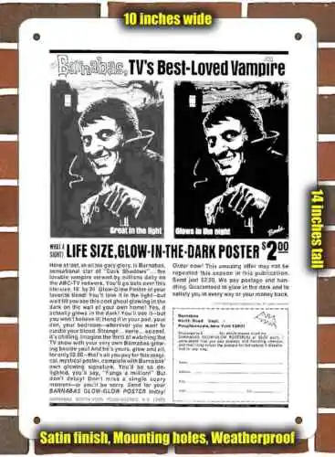 Metal Sign - 1971 Barnabas Collins Dark Shadows Poster- 10x14 inches