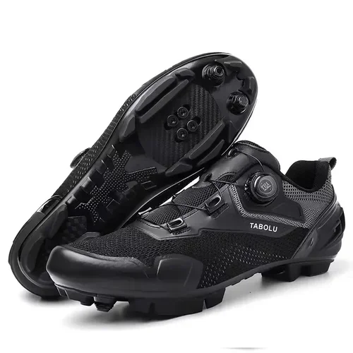 Imagen 2 del producto ACKOOR MTB zapatos de ciclismo hombres de gran tamaño nuevo SPD tacos autoblocantes zapatos de bicicleta de carretera de carreras mujeres zapatillas planas ultraligeras para bicicleta