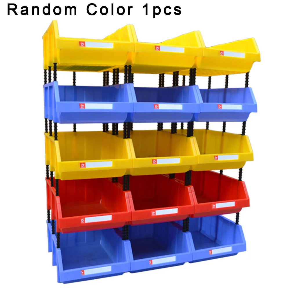 Tool Organiser Box Package Wall Mount Storage Bins Stackable Handles Hanging Stacking Baskets Blue Boxes Toy Parts Garage Rack