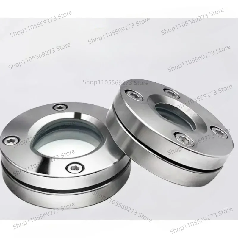 LH07 304 316L Stainless Steel Flange Sight Glass Inner Hexagonal Manhole Observation Window DN50 DN100 Fit For Sanitary Tank