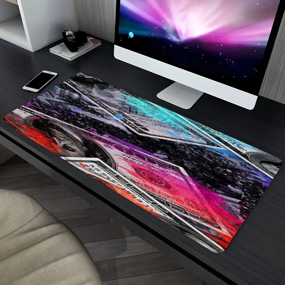 Galaxy Abstract Geometric Large Extended Gaming Mouse Pad Non Slip Desk Surface Colorful Gradient Art Pattern For Gaming Station