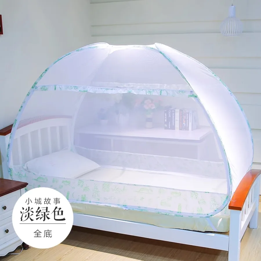 Princess Mosquito Net Folding Kids Bed Zipper Baby Bed Mosquito Net Support Easy Mount Nail Proof Stand Moustiquaire Room Decor