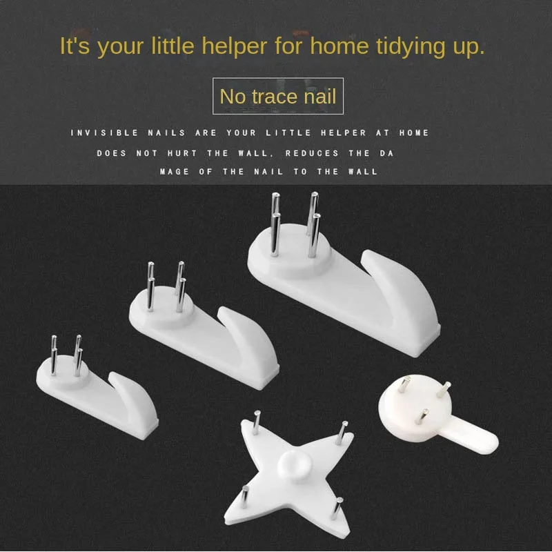 15PCS 3cm Frame nail fixed nail set frames Wall Decoration Installation Seamless Hooks Nail Clothes hanger