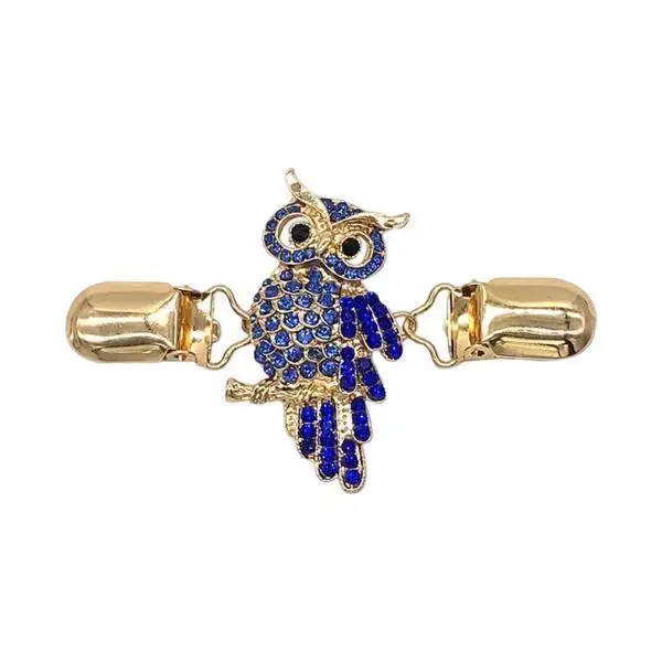 Alloy Owl Shaped Brooch Clip for Sweater Cardigan Shawl Dresses Clothes Clasp Women Girl Costume Jewelry Pin