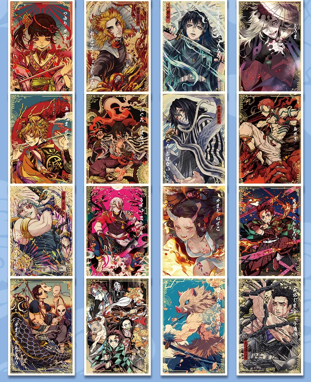 New Demon Slayer Card Lnfinite Confrontation Rare Metal cut-out Card Tanjirou Nezuko Kanroji Mitsuri Anime Collection Cards Toy