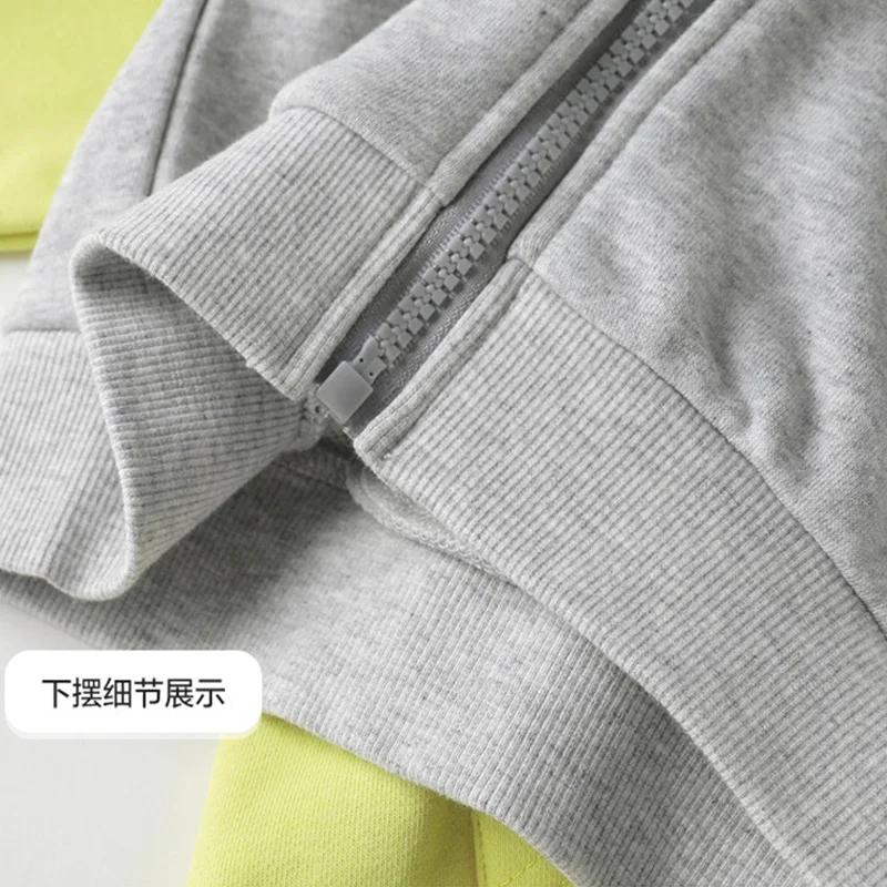 Children Hooded Sweatshirt Jackets Baby Boys Sportswear Cardigan Tops Kids Zipper Casual Jacket Teenager Spring Autumn Clothing