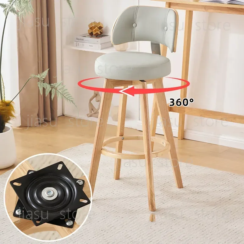 Aesthetic Reception bar stools Antique Display Service Japanese Balcony wooden stool Designer silla de bar Living Room Furniture