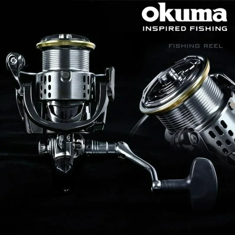 Okuma All Metal Rust Proof Smooth Bearing 5.5:1 Fishing Reel Drag System 15Kg Maximum Power Rotating Wheel Fishing Coil1000-5000