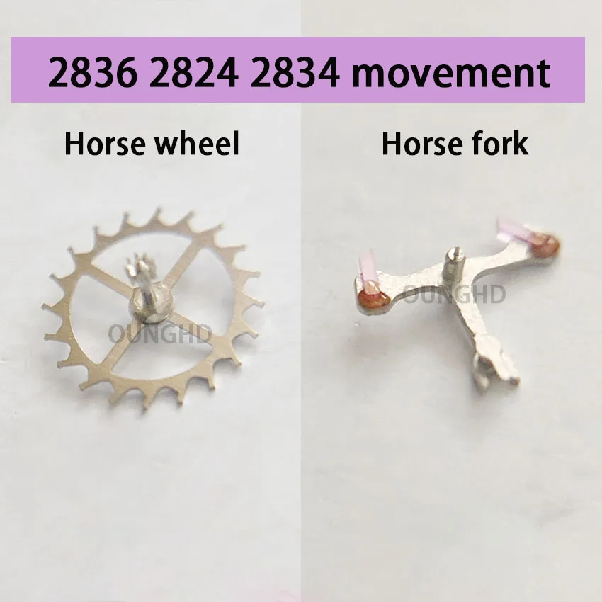 

Original structure horse fork escapement fork horse wheel escapement wheel with original ETA2836 2824 2834 movement