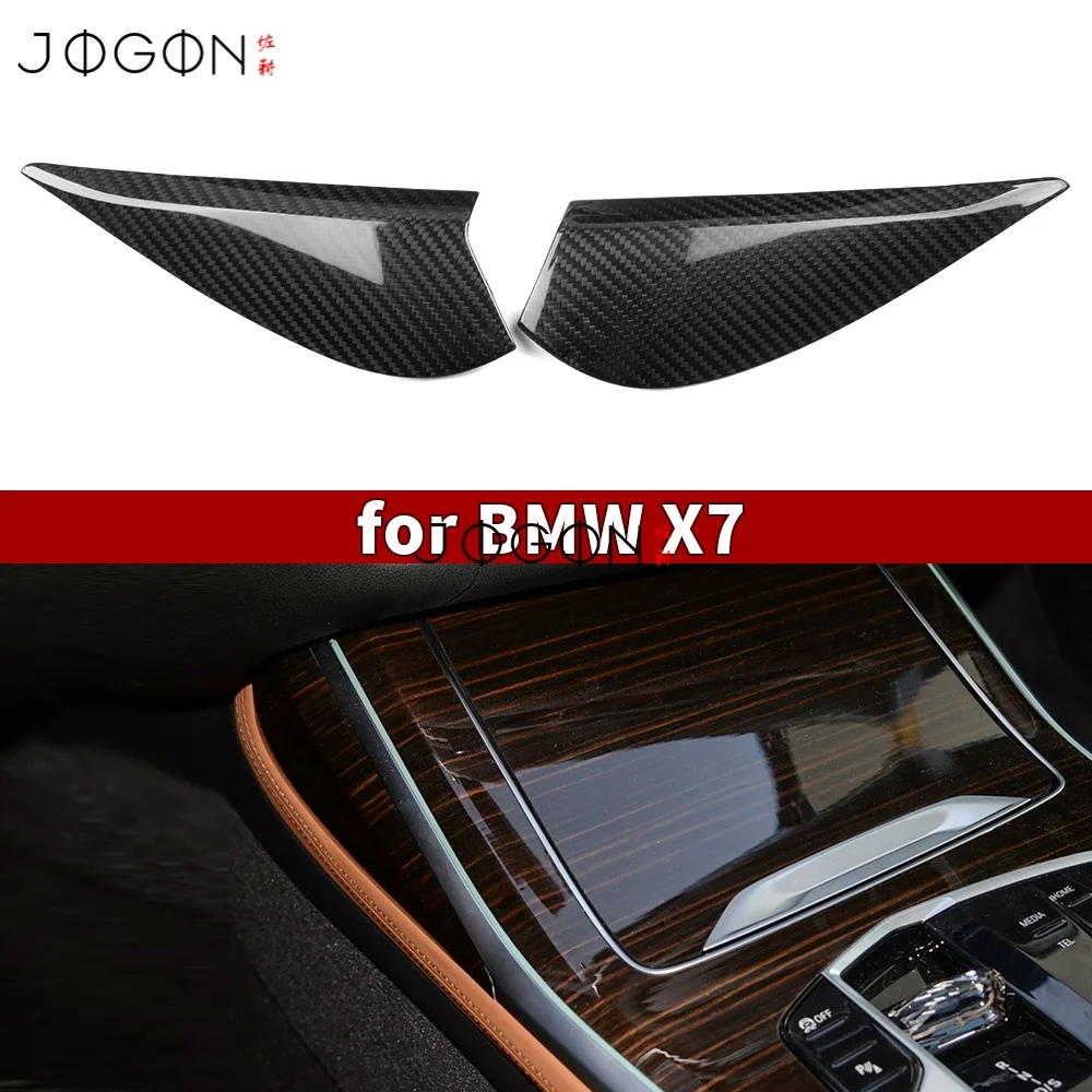 Center Console Gear Shift Side Panel for BMW X7 G07 M60i M Sport 2019-2025 Real Carbon Fiber Interior Accessories 2 PCS