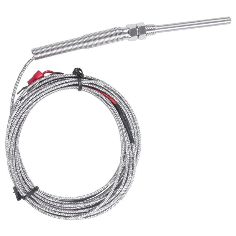 K Type 0-800 Graden Celsius Thermokoppel Sonde Sensoren 2M 6,5ft & 50X5Mm Kabel 9.8ft 3 Meter