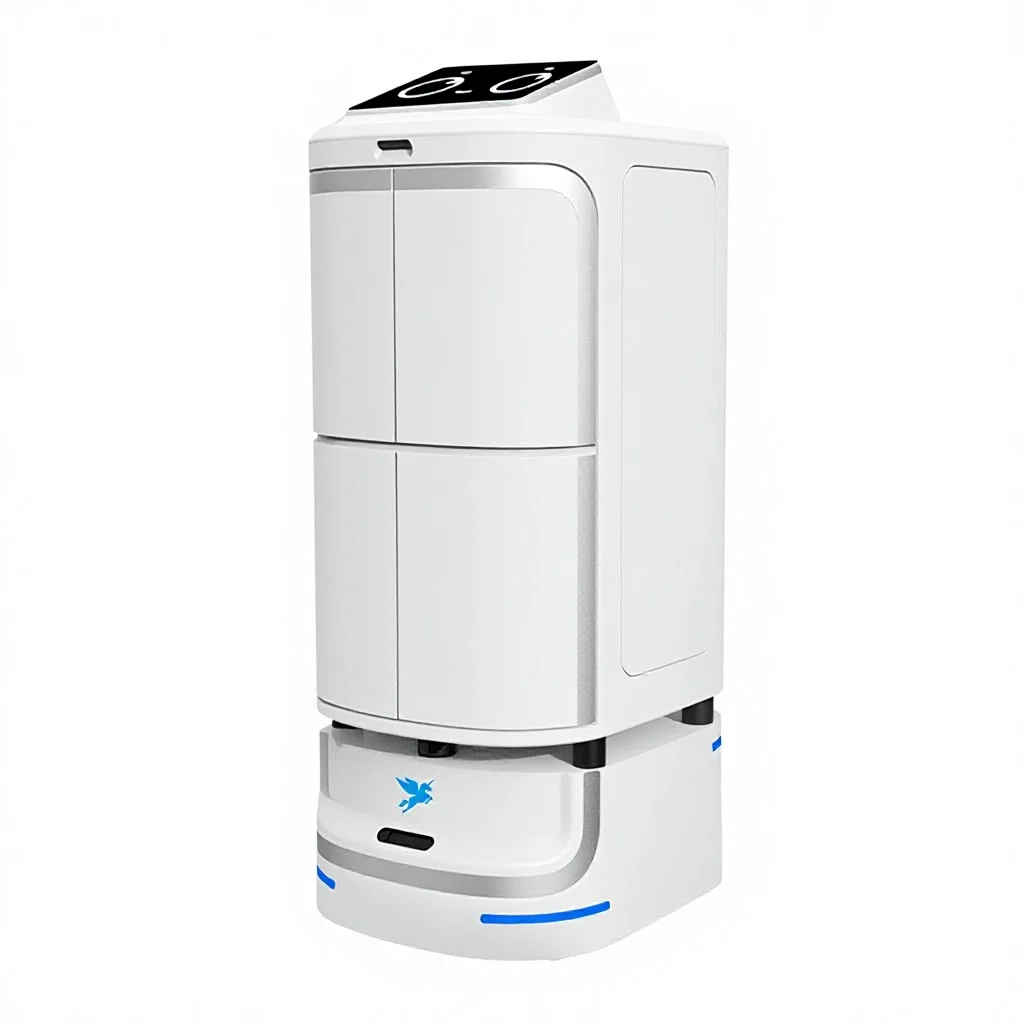 Hotel Distribution Robot Intelligent Customer Service Delivery Robot 0-7.2 Km/h Speed 8h Runtime