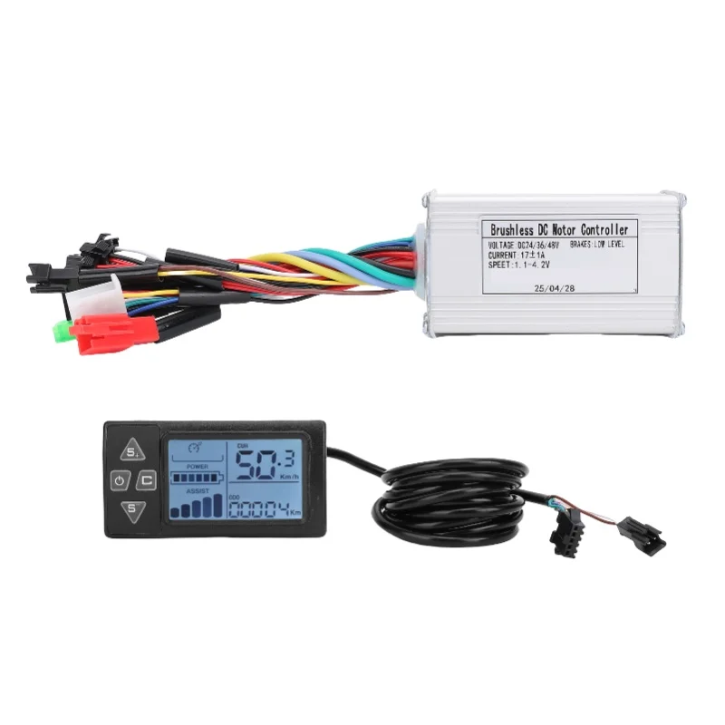 

Комплект контроллера для велосипеда: 17А, 3 режима, синусоидальный бесщеточный контроллер двигателя и ЖК-дисплей