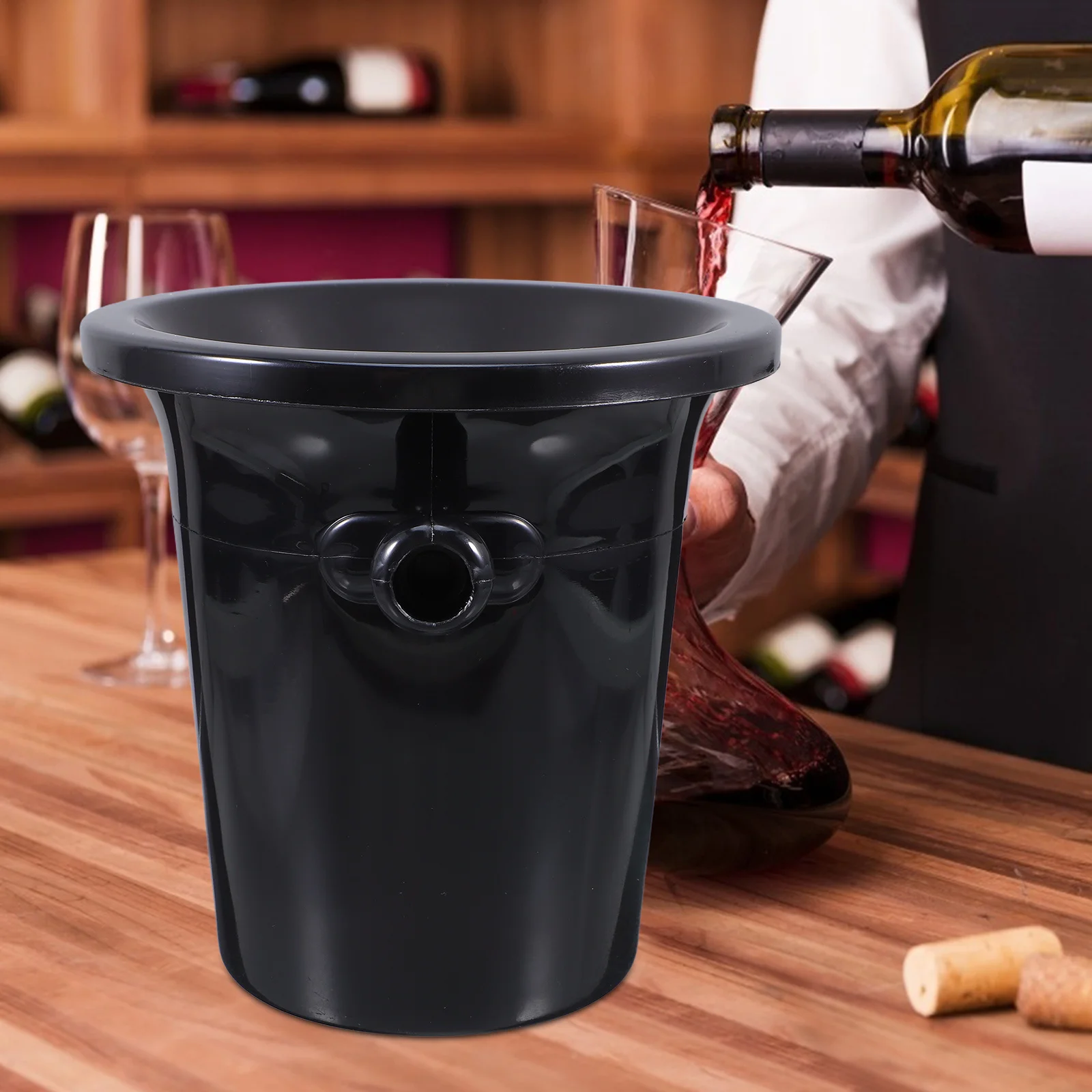 

4Pcs Wine Tasting Spittoons Premium Western Style Round Mouth Double Ears Design Spitting Barrels for Wine Parties Cellars Bars