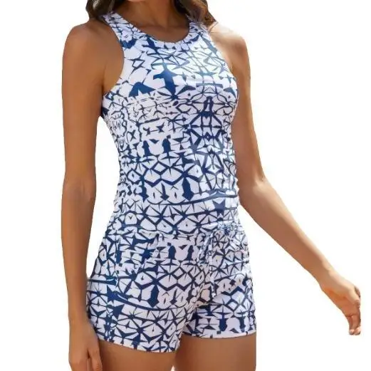 

Women's Geometric High Ne ort Sve Swimsuit One-Piece Suit Autumn Season Children's Home Clothes Sp Dr