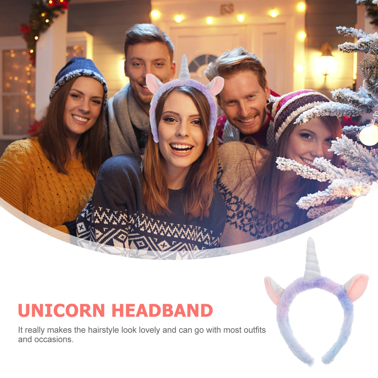 

2Pcs Lovely Unicorn Hairband for Fashionable Headwear Suitable for Washing Face Makeup School Parties Daily Use