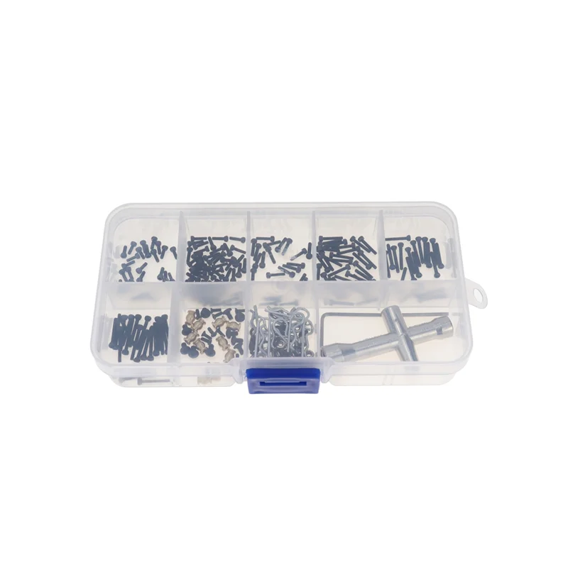 GO-252Pcs M1.4 مسامير السحابة عدة كم عرافة وجع أدوات إصلاح لمحوري SCX24 1/24 RC الزاحف قطع غيار السيارات الملحقات