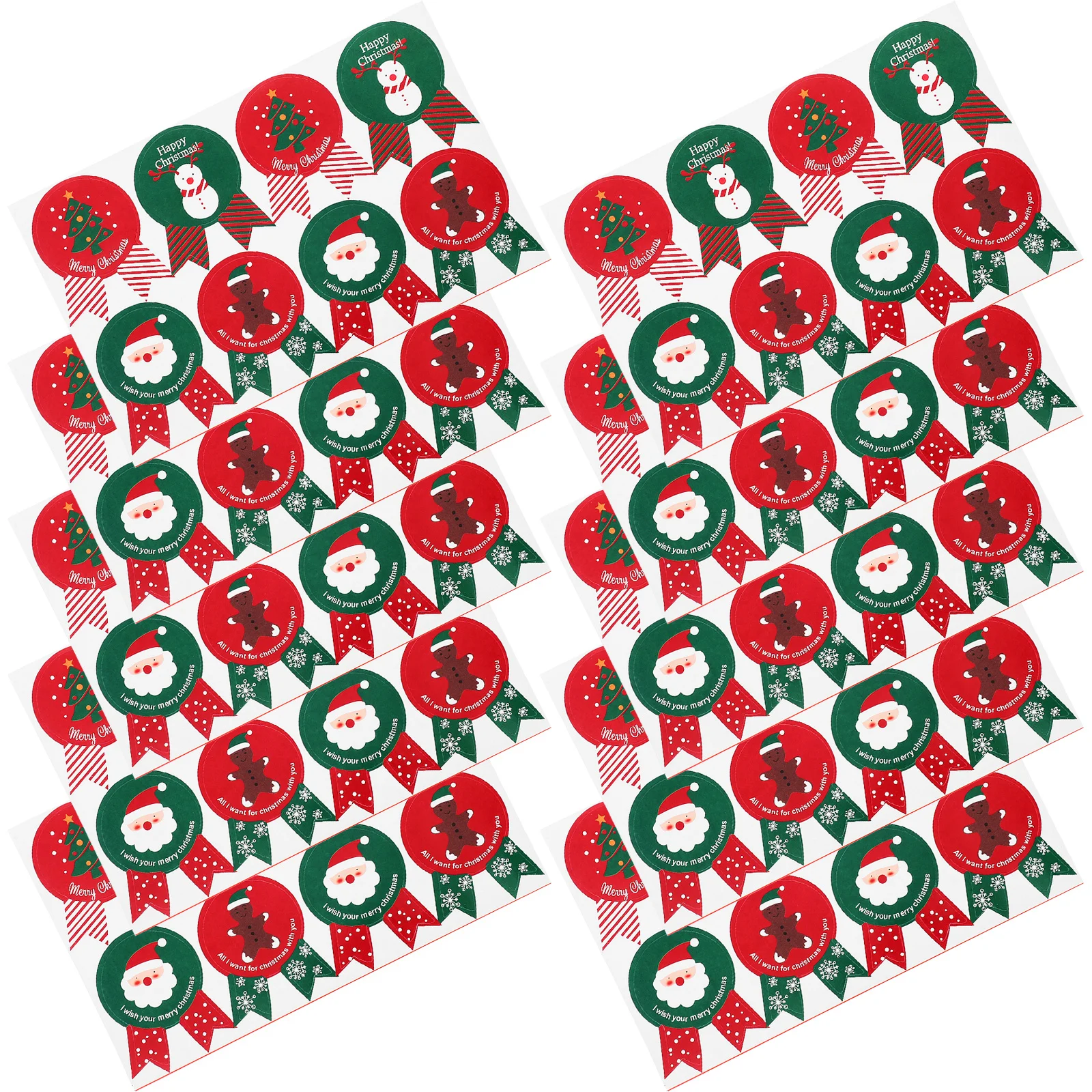 20 Pcs Envelope Sticker Seals Christmas Label Stickers Party Wrapping Chritsmas