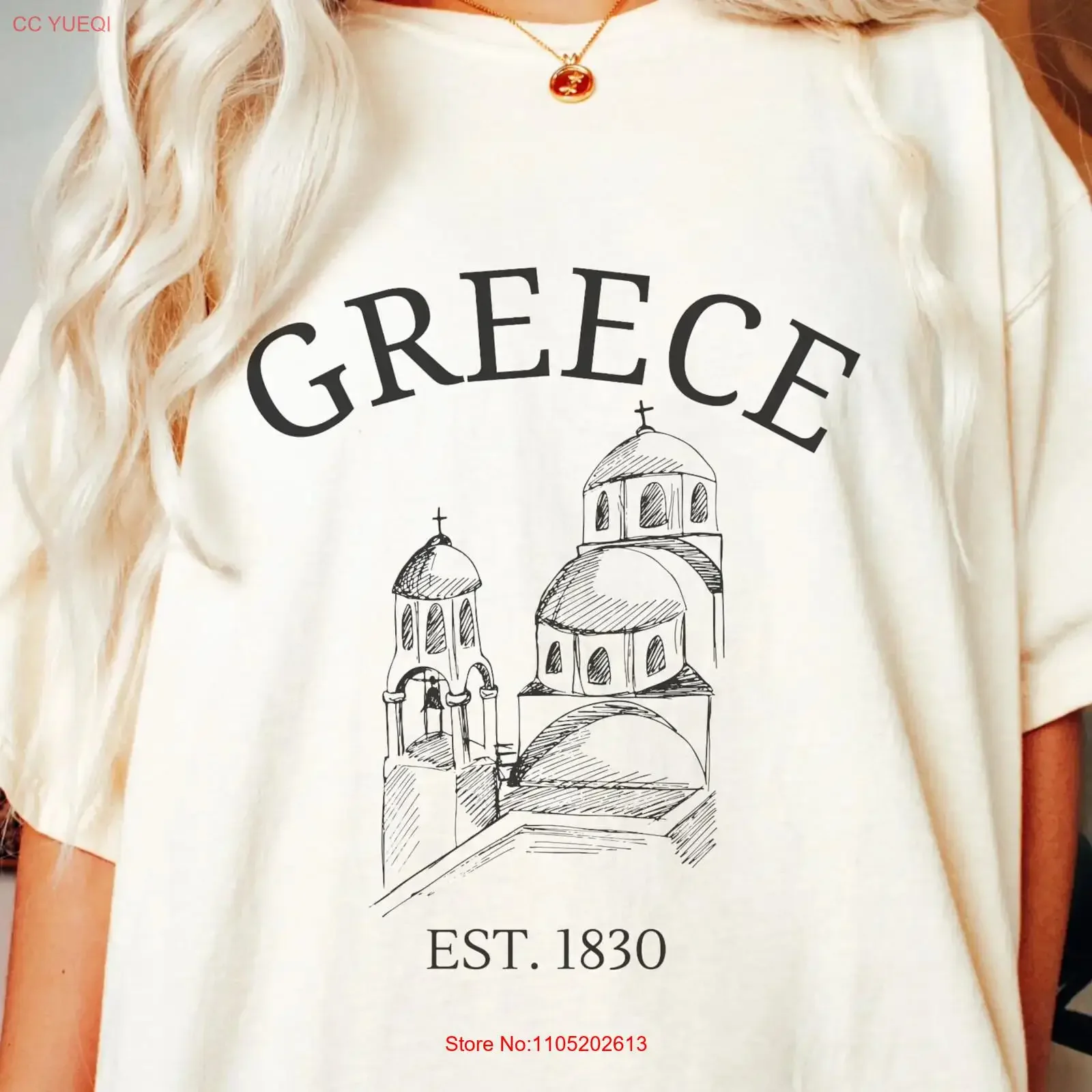 

Greece T Shirt Greek vintage Washed Comfortable Slightly streetwear homme Stretched Versatile Casual Stylish designer clothes