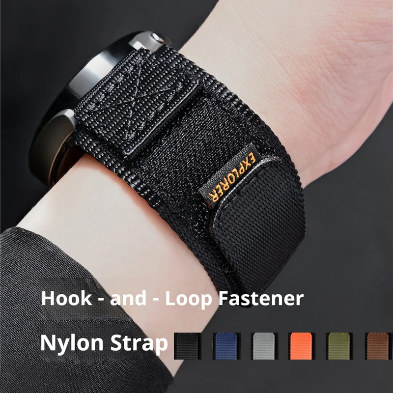Bracelet de montre en nylon à boucle rapide 16mm 18mm 20mm 22mm pour hommes, sport et plein air, remplacement pour Casio et Seiko