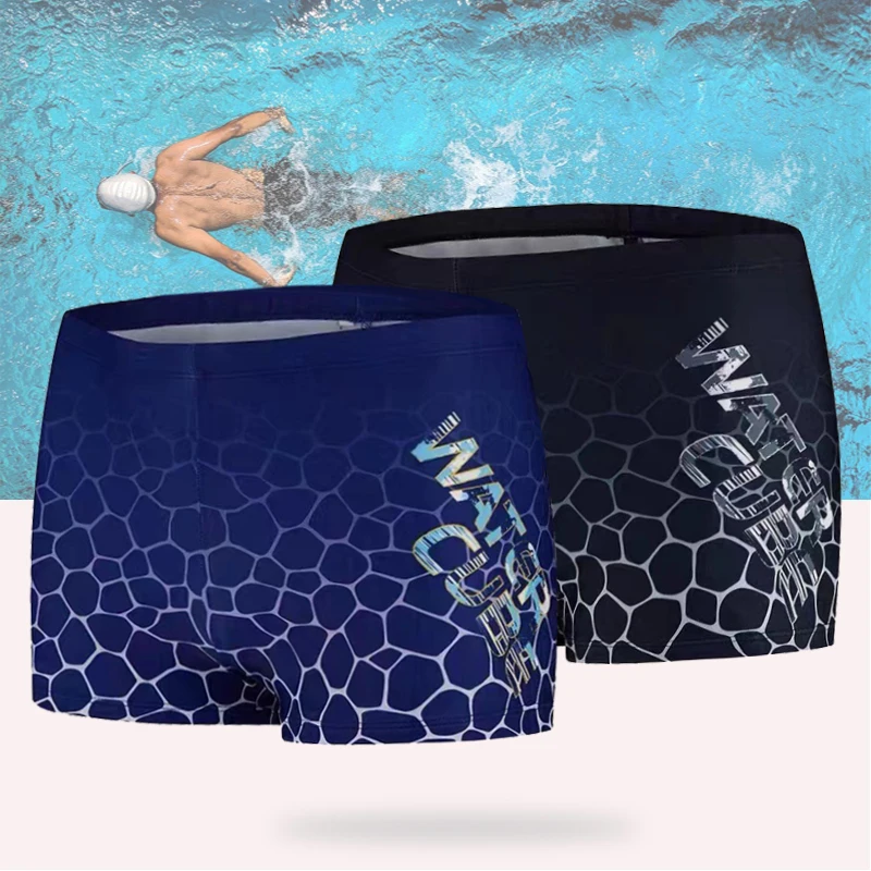 Plus Size Men Swimming Trunk Teenager Swimming Shorts Seaside Beachwear Spa Hot Spring Surfing Anti Embarrassment Swimwear Boxer