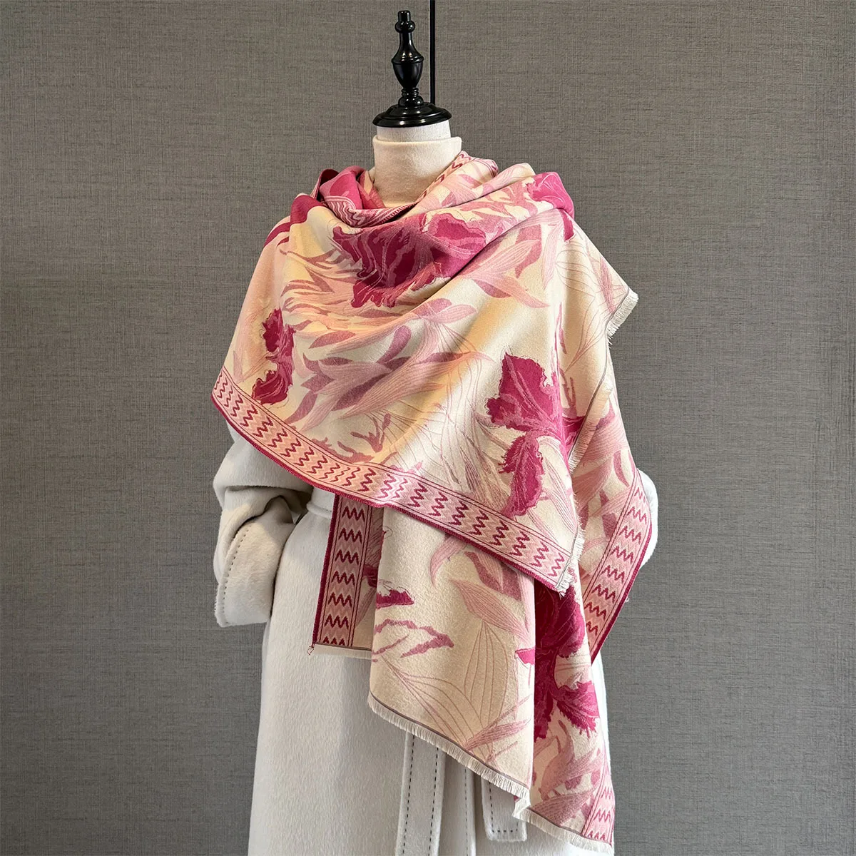 الخريف الكشمير وشاح للنساء سميكة الدافئة الشتاء بطانية العلامة التجارية الإناث الفاخرة جودة شال التفاف Bufanda المعطف Echarpe الباشمينا #1