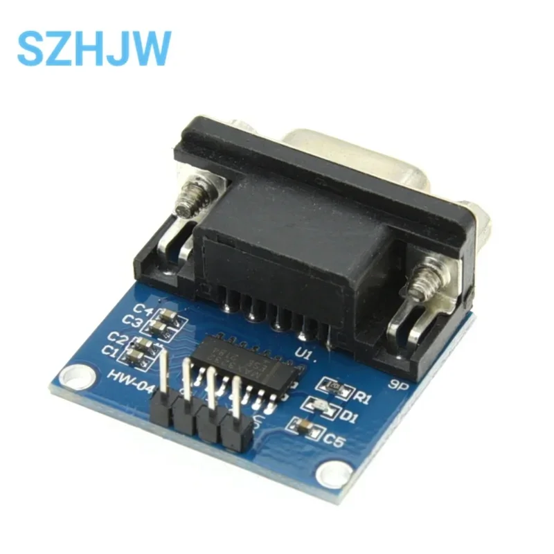 1-10PCS MAX3232 RS232 to TTL Serial Port Converter Module Female DB9 Connector MAX232 Flashing Board For Arduino