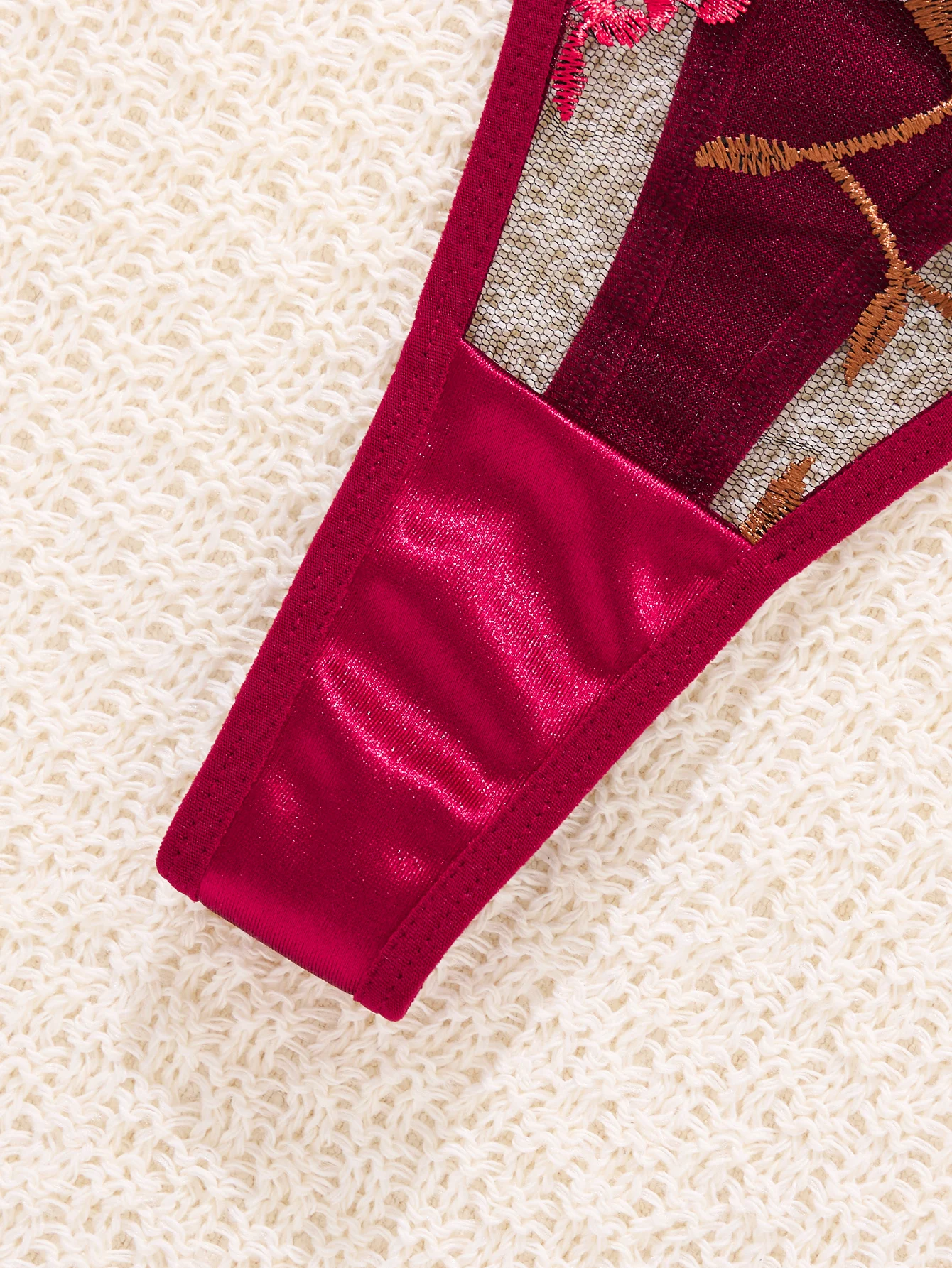 2-قطعة الدانتيل الصدرية مجموعة النساء الأزهار التطريز الملابس الداخلية مجموعة شفافة الوردي اللباس الداخلي مجموعة 2023 مجموعة الملابس الداخلية للنساء ZA825177 #6