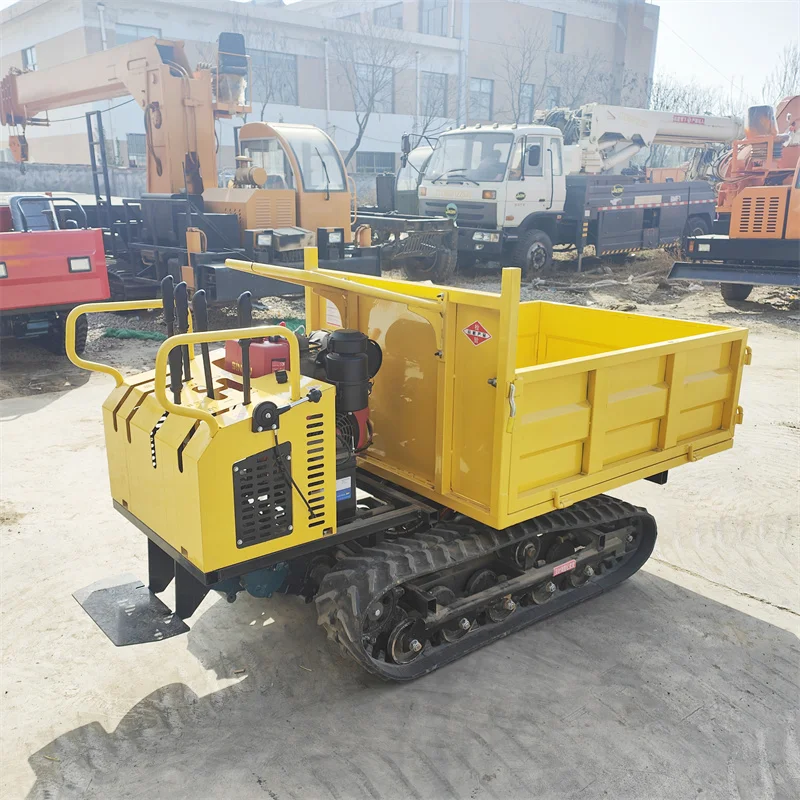1Ton Garden Track Crawler Mini Dumper 1500KG Diesel Fuel New Condition Euro 2 Emission Standard Left Steering view 4