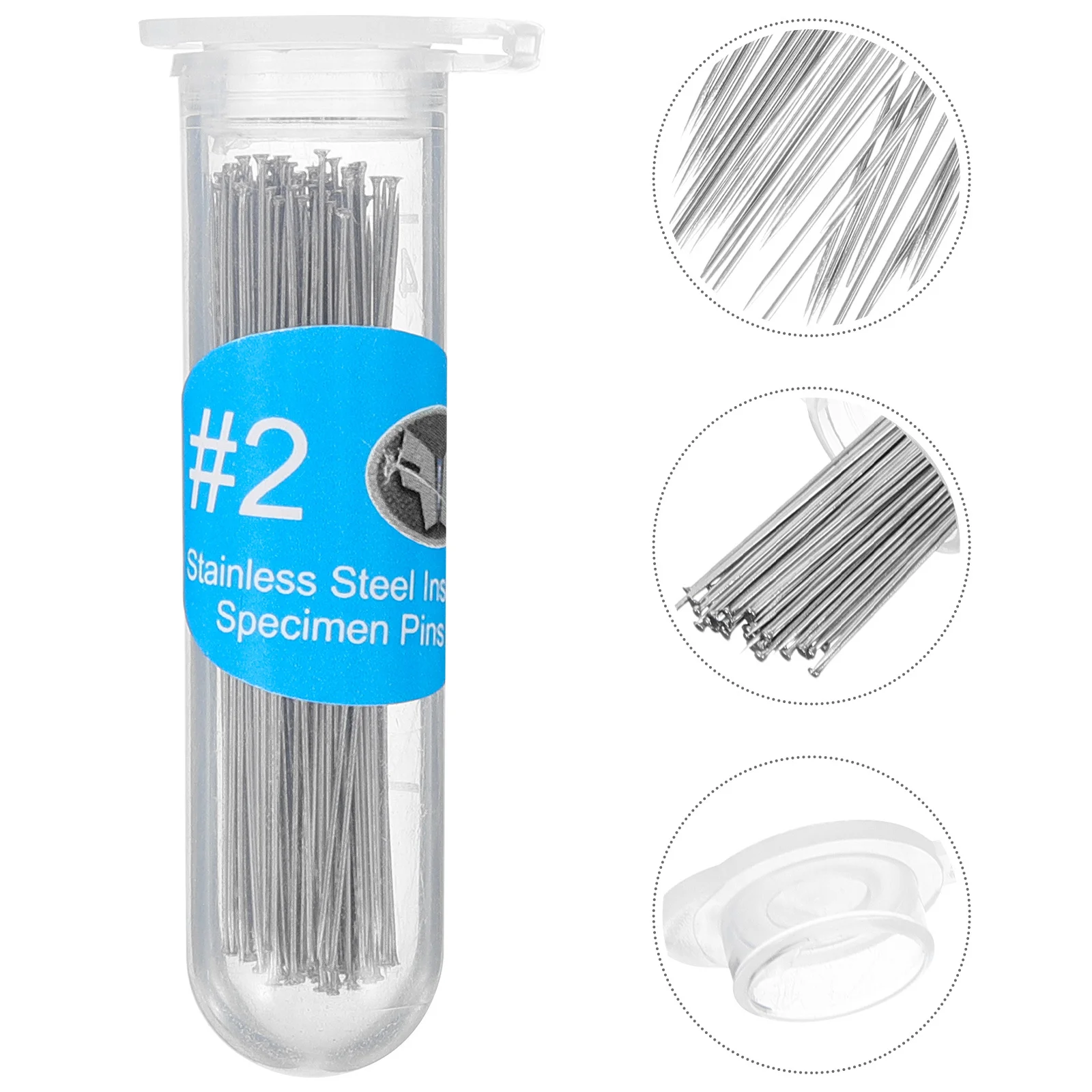 

300 pcs Specimen Stainless Steel Entomology Pins Butterfly Collecting Needles Metal Insect Pins For Butterfly Specimen Storage