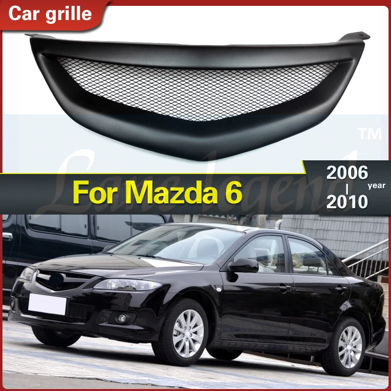 Racing Grill Bumper Carbon Surface Mesh Front Grill Refit Accessories for First Generation Mazda 6 2006 - 2010 GR Style M6 08-12