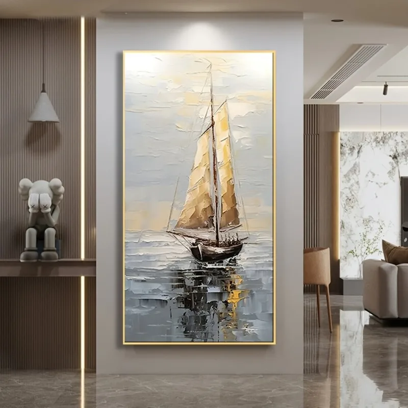 Modern Nautical Wall Art Poster Ideal for Living Room, Bedroom, Office, or Bar Home Decor, Nautical Wall Art Frameless Artwork