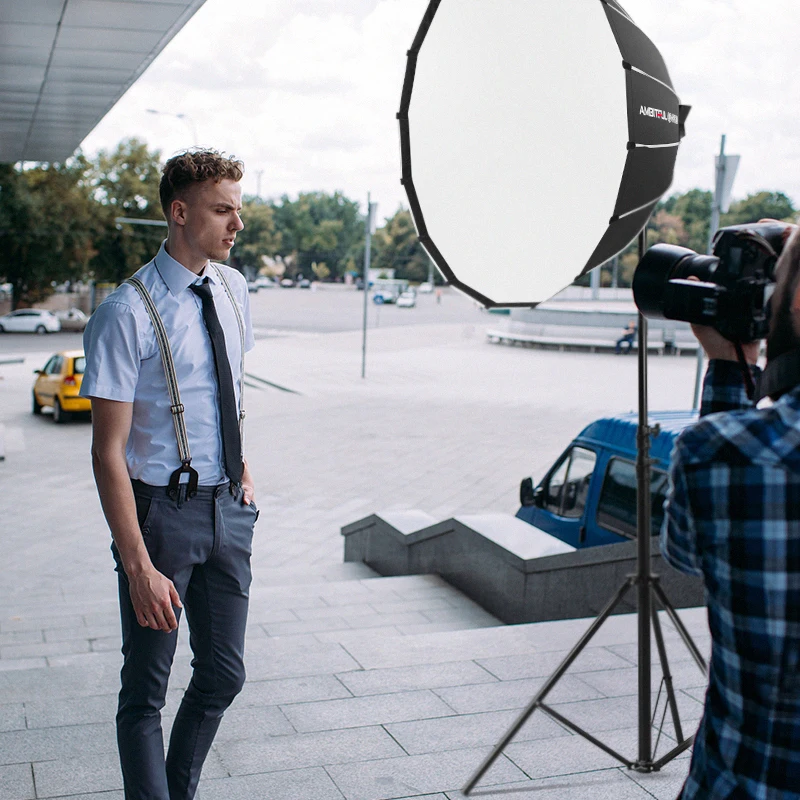 AMBITFUL P70 P90 P120 Bowens Mount Parabolic Deep Softbox with Quick Release Grid