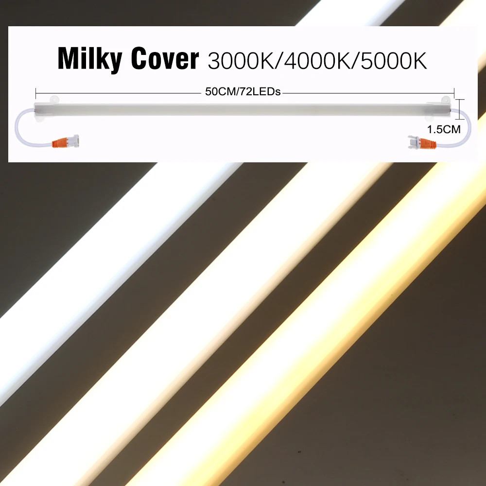 LED AC220V 50 ซม.72 LEDs ความสว่างสูง Night Bar 2835 Strip ประหยัดพลังงานโคมไฟสำหรับ Home Kitchen ตู้ Wall Decor