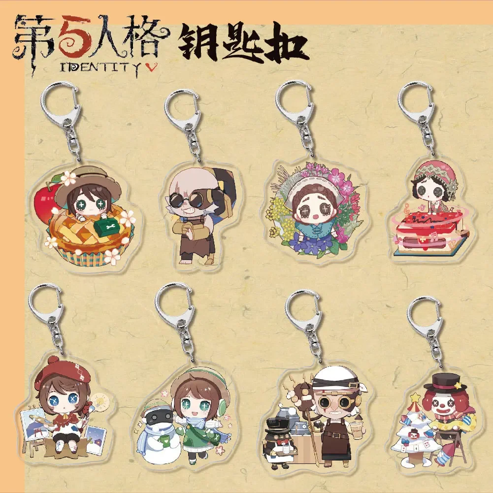 Identity V Keychain Acrylic Man Keychain Women Key Ring Game Pendant Kids Key Holder Jewelry