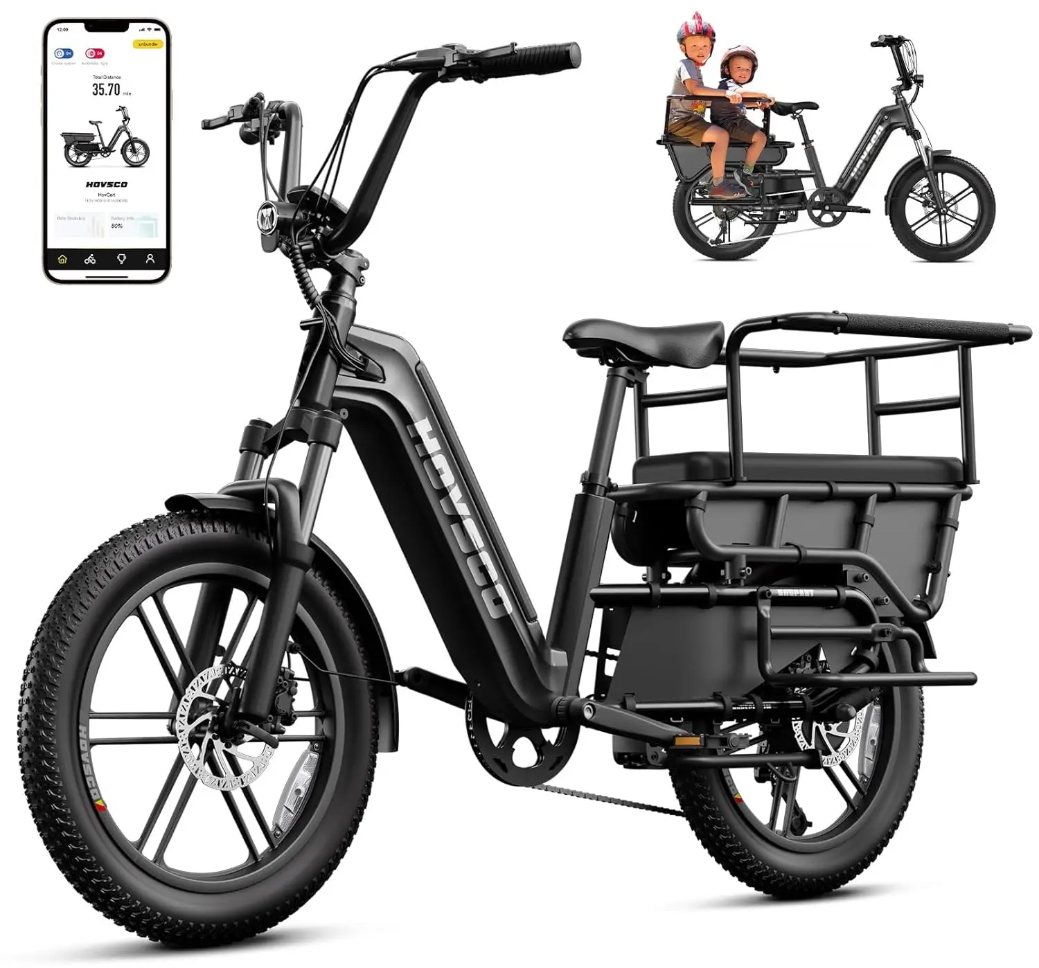 

Семейный электровелосипед с детским сиденьем - 1300 Вт, 45 км/ч, с толстыми шинами, аккумулятор 48В 15Ач, рама из космического алюминия, индивидуальная сборка