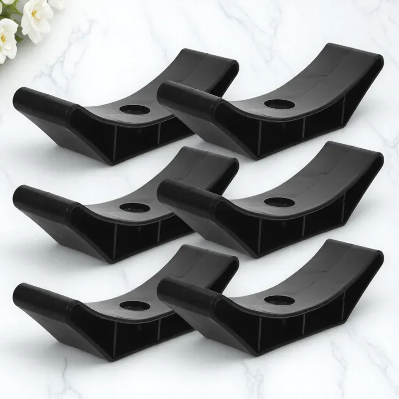 6pcs Dumbbell Rack Sturdy Bracket Barbell Holder Adjustable Stands Floor Protection Gym Home Fitness Accessories Black PP
