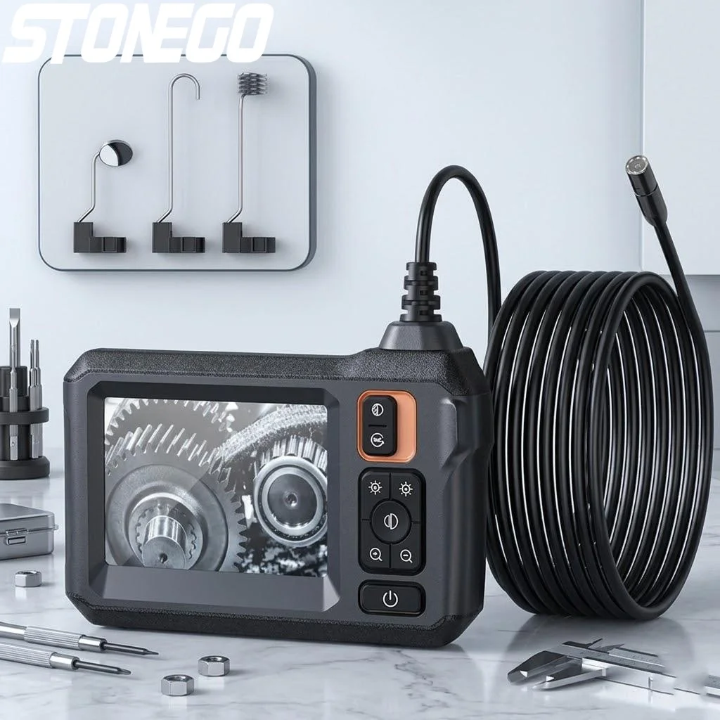 

1080P HD WiFi Endoscope 43 Inch Screen 15m Cable Dual Camera 2600mAh Battery Auto Electrical Pipeline Inspection Tool