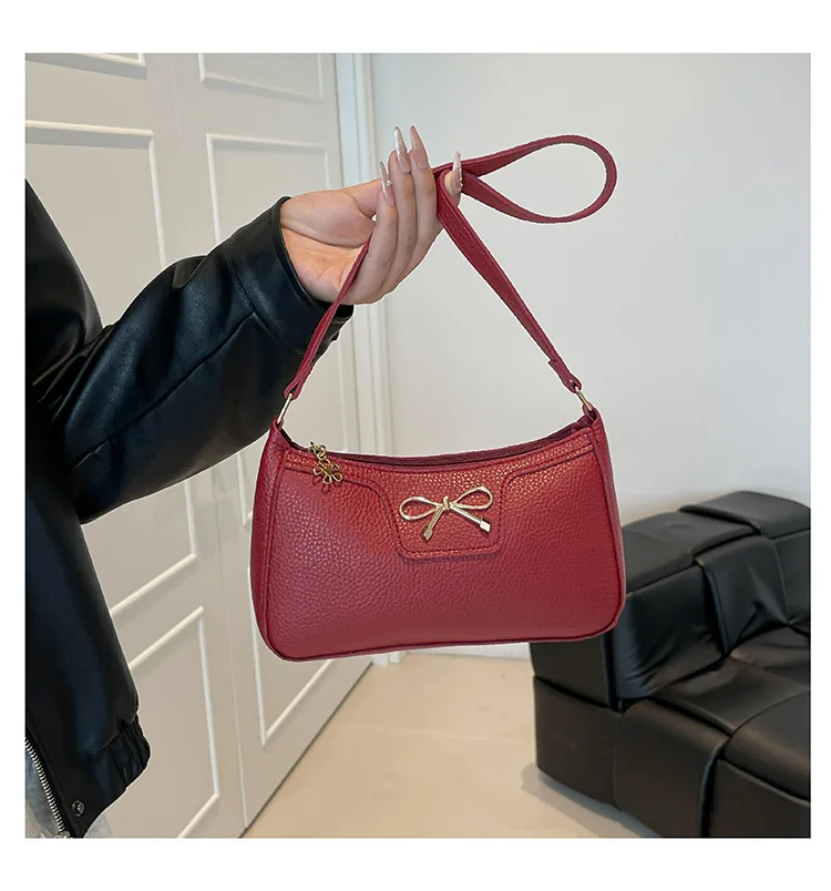 Neu eingetroffene Damen-Umhängetasche mit Schleifendesign, modische, individuelle Pendeltasche – Detail 17