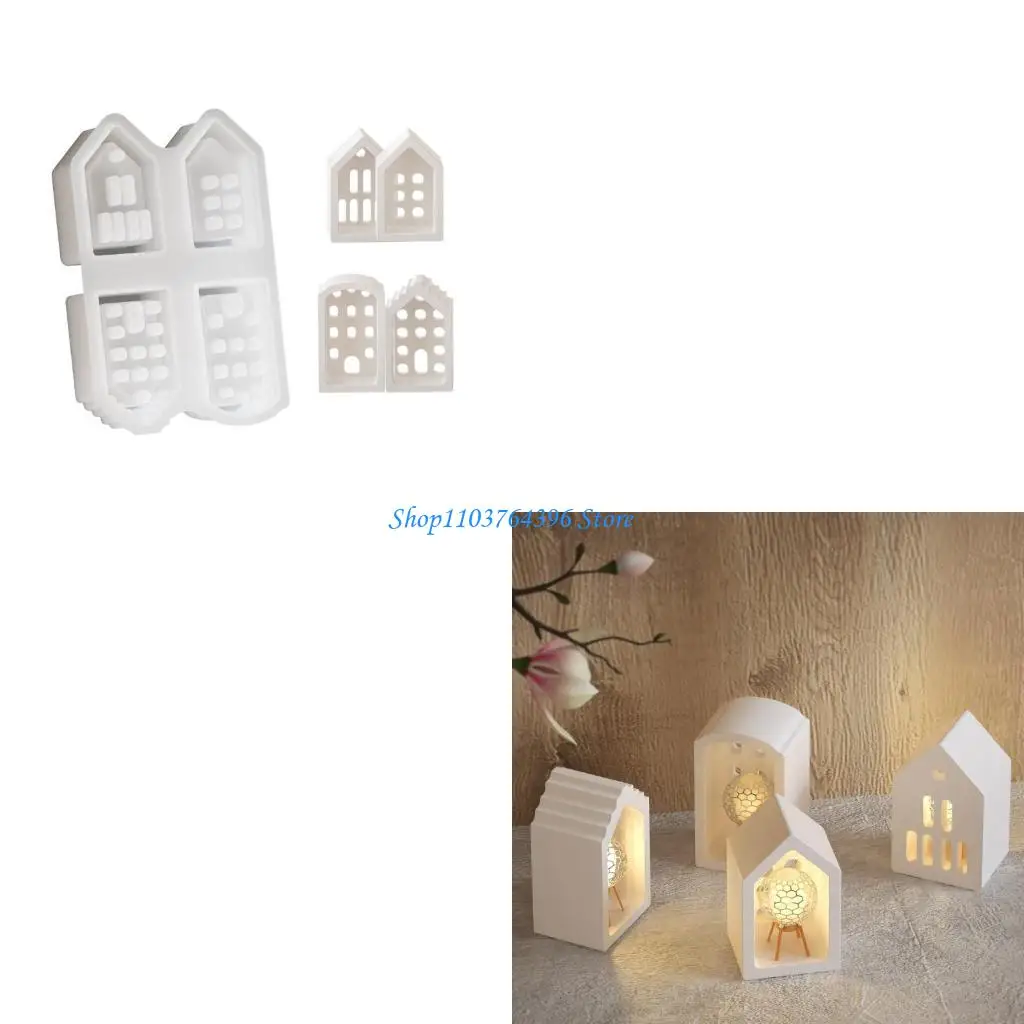 

Многоцелевые брелки в форме дома с прочными силиконовыми материалами, портативная форма для тематических вечеринок и поделок