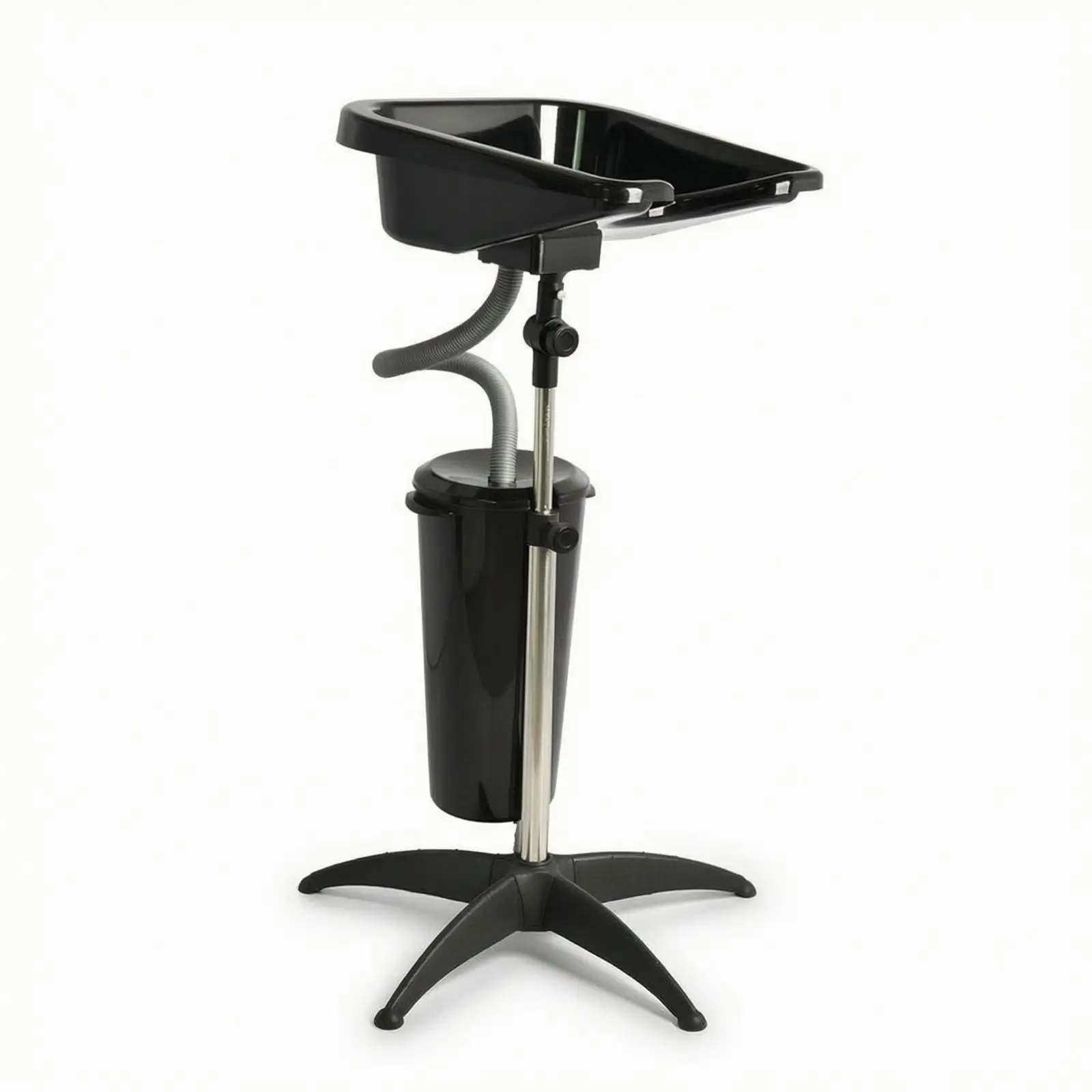 Portable Hair Basin Stand Adjustable Salon Shampoo Bowl with Ergonomic Neck Rest for Hairdressing Sink Mobile Wash Station