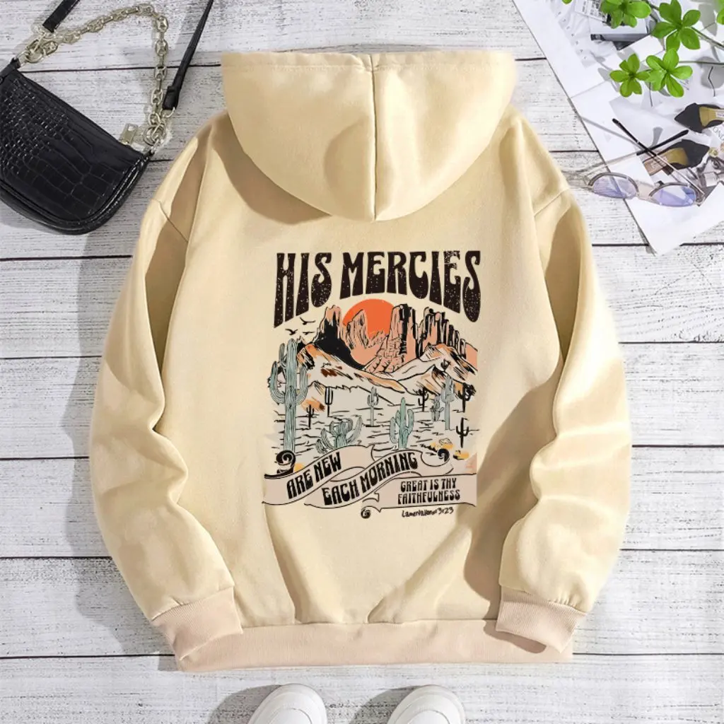 Women's Fleece-Lined Hooded Sweater Autumn Winter Fashion Printed Letter Design Back Bag Collar European American Style Top