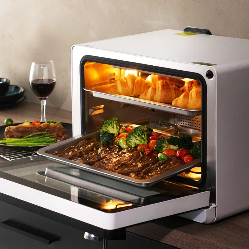 Forno a vapor elétrico com grelha, Kitchen Food Steamer, Mesa AIO, Multi-funcional, 26L