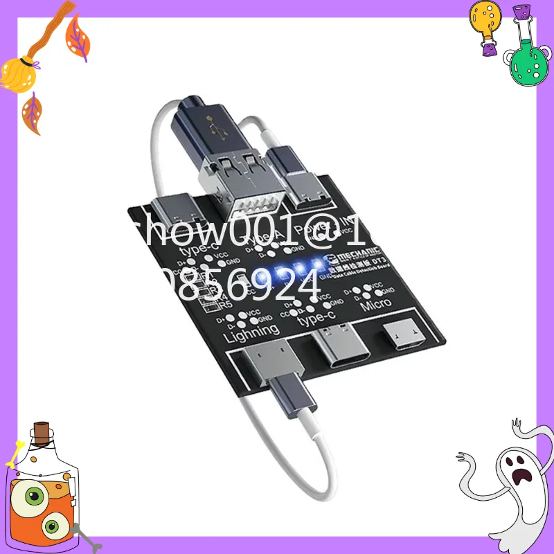 DT3 Data Line Detection Board USB Cable Tester Short Circuit On-Off Switching for  Type-C Test Board Tool
