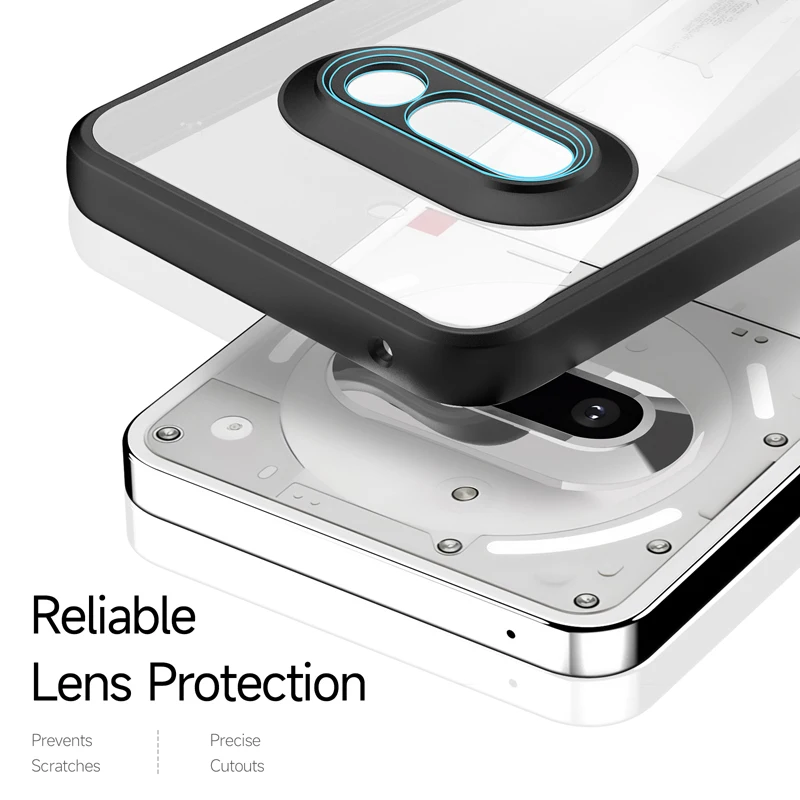 ل لا شيء الهاتف 3A الشيخول DUX DUCIS Aimo سلسلة المضادة للبصمة الصلب PC + غطاء هاتف شفاف غير لامع من البولي يوريثان