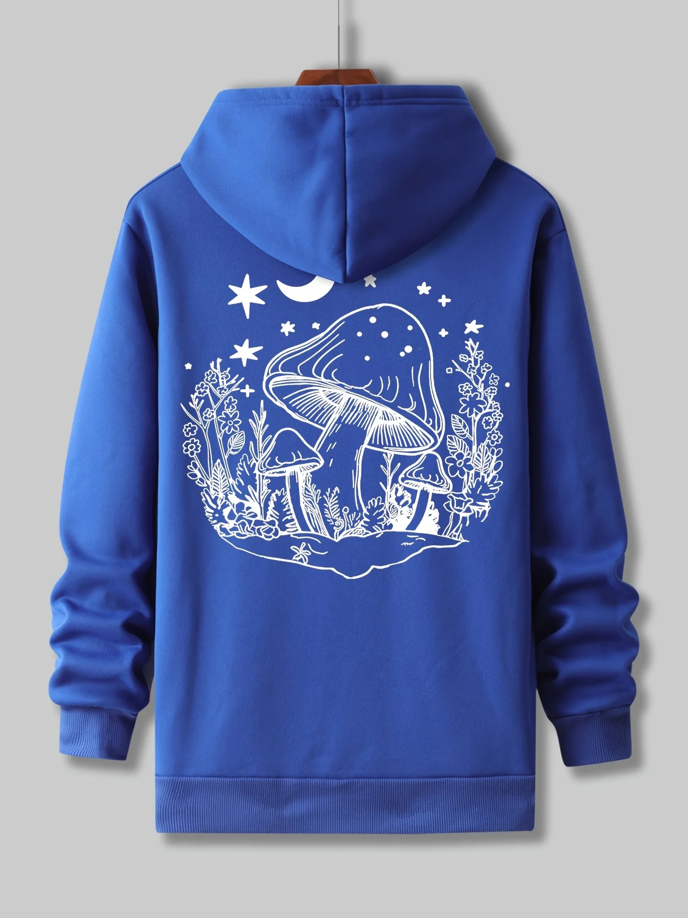 Fantasy Forest Mushroom Print Men's Hooded Sweatshirt - Simple,Individualistic, Casual Streetwear, Comfortable Hooded Sweatshirt