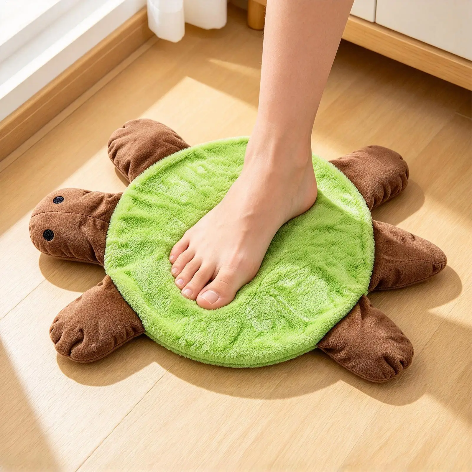 1PC Feet Mop Mat Turtle Design Washable Cloth For Home Indoor Hands Free Floor Cleaning Reusable Dust Removal Tool Accessories