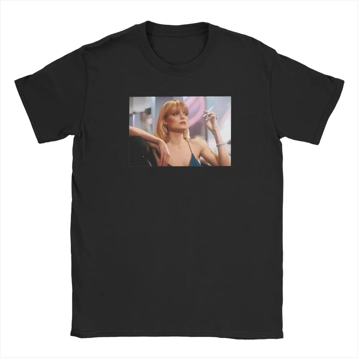 Men Scarface Michelle Pfeiffer Elvira Hancock Al Pacino Movie T Shirt Cotton Clothing Amazing Short Sleeve Gift Idea T-Shirts